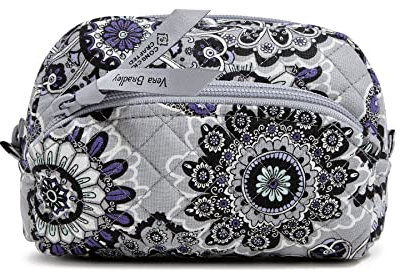 Vera Bradley Damen Baumwolle Mini Kosmetik Make-up Organizer Tasche, Ruhiges Medaillon – recycelte Baumwolle, Einheitsgröße