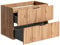 Lomadox Badezimmermöbel Waschtisch-Unterschrank 80 cm in Wotaneiche mit gerillter Front, 2 Softclose-Auszüge, B/H/T ca. 80/57/46 cm