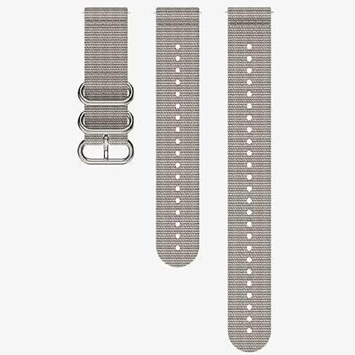 SUUNTO 22 EXP1 Stoff Armband Kompatibel Race, Vertical, 9 Peak Pro, 9 Peak, 5 Peak, Watch Strap Weiches Stoff-Ersatzband 22mm Sand Gray M+L