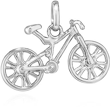 NKlaus Kettenanhänger Fahrrad 925 Sterlingsilber 19x11,5mm Amulett Talisman Anhänger 14564