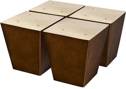 AORYVIC 3 inch Furniture Legs Wood Sofa Legs, Universal Couch Legs Bed Risers Replacement Dresser Legs for Futon, Ottoman, Love Seat, Easy to Install, for U.S.Made and Other Furniture, HULI03