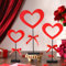 Maitys 3 Stück Valentinstag Holz Tischplatte Dekor Valentinstag Liebe Tischdeko Hoch Stehtisch Schilder Holz Herz Set Valentinstag Holz Tischplatte Mittelstück für Zuhause Zimmer Küche