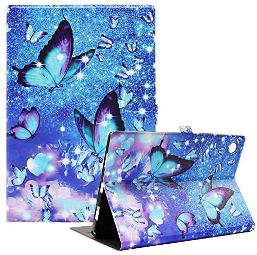 Bbjjkkz Samsung Galaxy Tab A9 Plus / A9+ 11 Inch Case 2023 Model SM- X210/ X216/ X218, Slim Fit Lightweight Pattern Tablet Case Cover for Galaxy Tab A9 Plus with Auto Wake/Sleep, Blue Butterfly