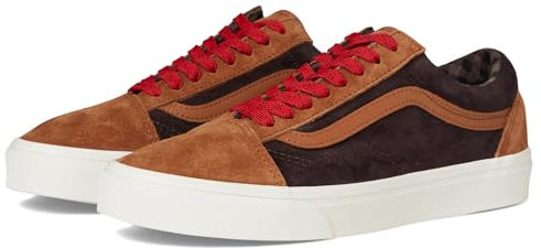 Vans Old Skool Sneaker für Erwachsene, uni, Pig Suede Plaid Glazed Ginger, 11.5 Women/10 Men