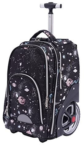 vinnyooc 45 Liter Laptop-Trolleys Business Trolley Rucksack Reiserucksack Handgepäck Rucksack Trolley Schultrolley Laptop Notebook Trailer DREI Arten Zu Tragen DREI Zollcode-Schlösser 7 Zoll Rad