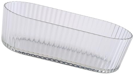 Cuenco Ovalado Para Servir, Ensaladera Ovalada Transparente, Cuenco Transparente Reutilizable Para Aperitivos, Cuenco Ovalado Transparente Pequeño Para Cereales, Yogur, Avena, Ensalada De Frutas