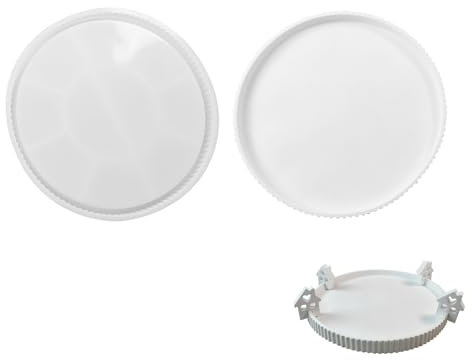 FZQBEY Silikonform Runde Tablett, Silikon Gieform, Runde Platte mit Rillen, Gips, Beton, Epoxid, Wachs, Glitter, Pailletten, DIY, Heimdekoration, Geschenk, Kunsthandwerk, Silikon, Gieverfahren