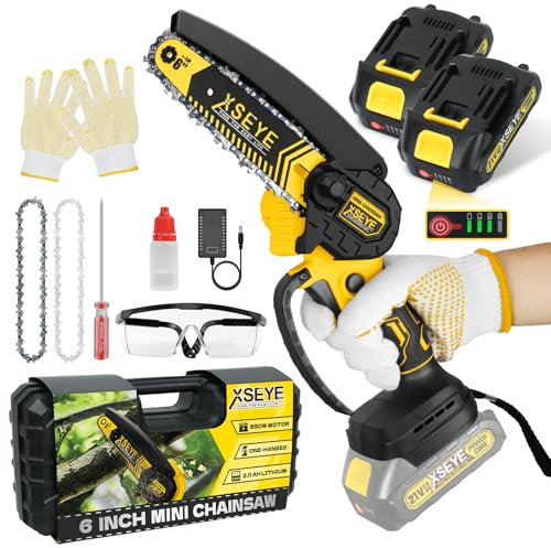 XSEYE Mini tronçonneuse électrique portative 550 W