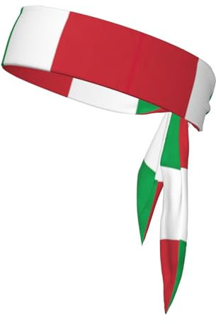 Stirnbänder mit Italien-Flagge, zum Anbinden, für Laufen, Fitness, Yoga, Radfahren, schweißableitend, rutschfest, für Workout, rutschfeste Stirnbänder
