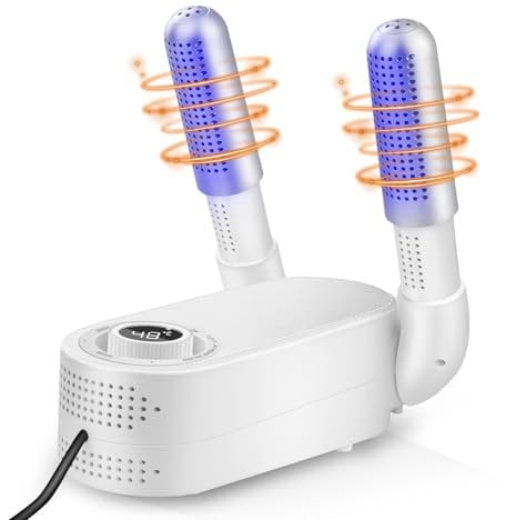 NZQXJXZ Shoe Dryer, Boot Dryer, Glove Dryer with Intelligent Timer, Foldable Design & Quick Drying Electric Shoe Dryer, Effectively Eliminates Odors and Antibacterial (UK Plug)