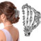 JIEYAO Mode Spinnennetz Haarklammern aus Metall, Halloween Haarspangen Haarklammer aus Gothic-Legierung Lustige Punk Haar-Accessoires Rutschfeste Claw Clip für Damen Cosplay Party (Skeletthand)