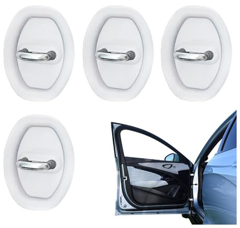 THJKCVSD 4Pcs Car Door Lock Cover, for Kia Sportage LWB NQ5 2023 2024 2025 Car Silicone Door Latch Rubber Car Lock Protector Cover Protector,B-White