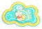Bright Starts Disney Baby Winnie Puuh Once Upon a Tummy Time Bauchlage-Wassermatte, Blau, Unisex, Neugeboren +