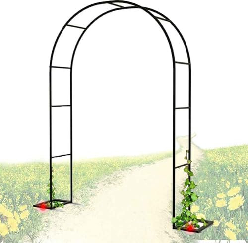WCQSYY Arco De Jardin para Plantas Arco De Hierro Forjado para Plantas Trepadoras Arco De Rosales para Plantas Trepadoras,Blanca,W3.5M*H2.2M