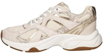 Michael Kors Zapatillas Deportivas Leo Trainer con Logotipo Color Vainilla (Vainilla, Sistema Tallas Calzado EU, Adulto, Mujer, Números, Mediano, 36)