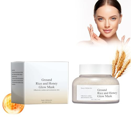 Gesichtsmaske Reis & Honig, Rice Honig Spa Mask Rice Beauty Mask Ground Rice And Honey Glow Mask Reishülsenpulver Glow-Maske Aus Gemahlenem Reis Und Honig, Rice Céramide Cream Für Alle Hauttypen