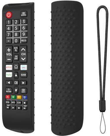 Custodia per Samsung Smart TV, Custodie per telecomando in silicone, coperture protettive per telecomando antiscivolo, manica per telecomando antiurto (Nero)