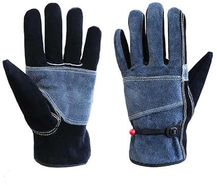 OLSON DEEPAK Leder Arbeitshandschuhe mit Futter, Hochfestigkeit Arbeitshandschuh für Gartenhandschuhe, Bau, Schweißhandschuhe, Lederhandschuhe für Männer/Frauen