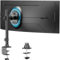 Monitor Arm Ultrawide Heavy Duty 17-49 Inch - Single Monitor Mount holds up to 44lbs, Adjustable Desk Mount Stand, VESA75/100mm, Black
