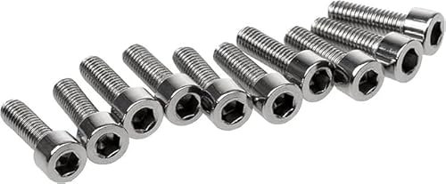 10 Pcs Silver M5*15 Stainless Bike Water Bottle Cage Bolts Holder Hex Socket Screws