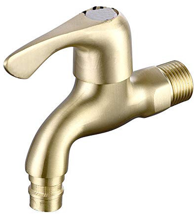 OUUOYSD Grifo de jardín de 1/2 for Exteriores, Estilo Antiguo, Pulido, con Palanca de Agua, de latón