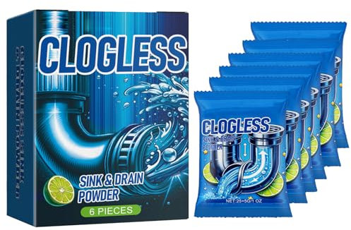 Polvo para Limpieza de Tuberías,Potente Limpiador de Fregadero y Desagüe,Polvo de Drenaje y Fregadero sin Obstrucciones,Desatascador WC,Melt Desatascador Profesional