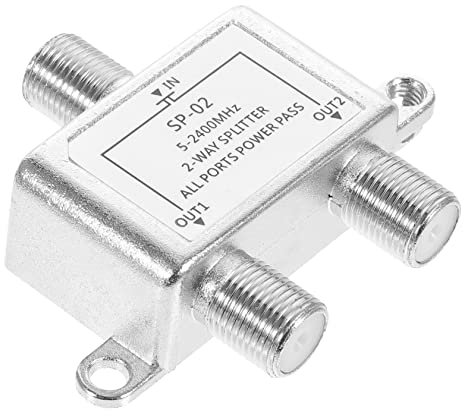 QUMIIRITY Two Power Divider Cable Cable Splitter Tv Internet Signal Splitter Compatible for Tv Aerial Socket