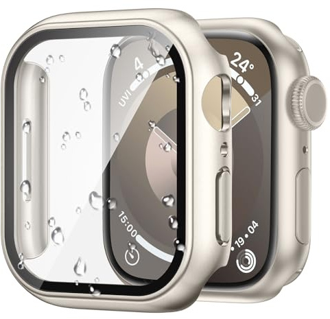 Neitra para Apple Watch Series 9/8/7 45mm Funda Templado Protector | Pantalla HD Anti-Choque Cobertura Completa Carcasa Funda Protectora para iwatch 45mm