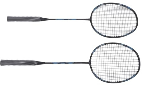 aqxreight Badmintonschläger, Carbon-Aluminium, Einteilig, Leicht, Robust, Badmintonschläger-Set mit Ball für Training, für Männer und Frauen, Schwarz, Roter Rahmen, Stabile Stabilität, Leichtes,