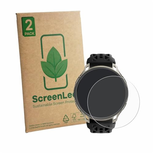 ScreenLeaf 2 Stück Schutzfolie für Amazfit Cheetah 2 Pro [nachhaltiger Displayschutz, Folie, transparent, kratzfest]