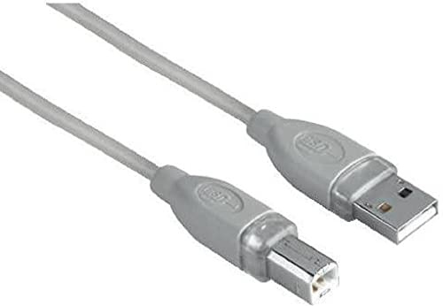 Hama 00045022 USB 2.0 Kabel, A-Stecker auf B-Stecker (3m) Geschirmt grau