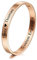 INBLUE Personalisierte Armreif Armband Gravur Name/Datum Identifikation Benutzerdefinierte Armbänder für Frauen Mädchen Edelstahl Manschette Armreifen Jubiläum Geburtstagsgeschenke (Roségold Farbe)
