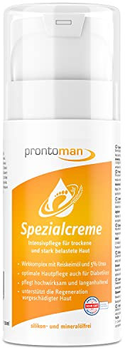 Prontoman Spezialcreme 100ml - Professionelle Fußpflege mit Reiskeimöl und 5% Urea | optimal auch für Diabetiker | bei trockener und stark belasteter Haut