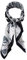 TigerTie Damen Nickituch Halstuch in grau silber schwarz weiss gemustert - Größe 60 x 60 cm