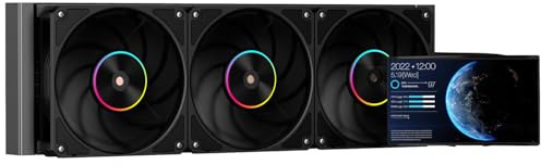 Itek Dissipatore a Liquido Thermora 50B 360mm con con Display LCD 5”, Ventole ARGB PWM, Compatibilità Universale CPU e Software di Controllo
