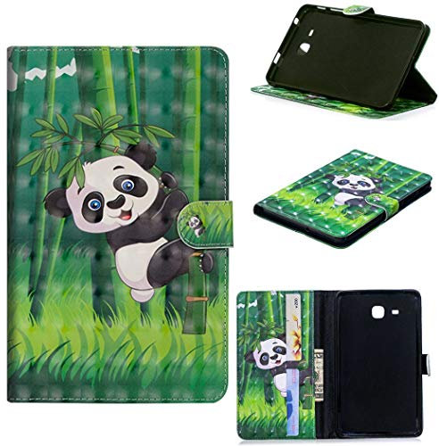 ShuiSu - Custodia a libro per Samsung Galaxy Tab E 9.6 SM-T560 T561, motivo 3D, in morbida pelle PU, chiusura magnetica con cavalletto, tasche per carte di credito
