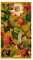 ESSENZA Strandlaken Catherine Blumen Und Früchte Bio-Baumwollvelours (GOTS) Senfgelb, 100x180 cm, 401511-204-001