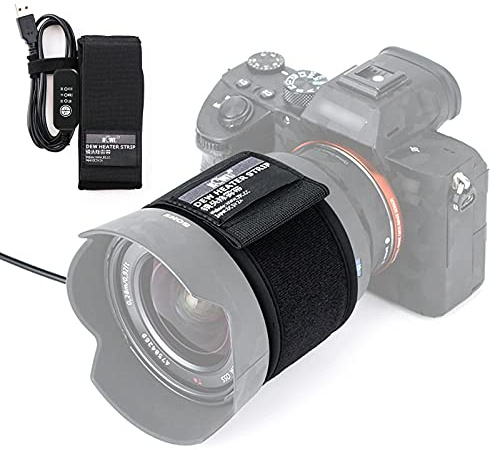 USB Lens Warmer, Lens Dew Heater Strip with Temperature Regulator, Condensation Prevention for Telescopes Camera DSLR Lens Telescope Eyepieces Less Than 3.15 inch (80mm) in Diameter