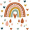 Pandawal Wandtattoo Regenbogen deko Kinderzimmer Mädchen Junge Wandaufkleber für Kinder I Babyzimmer Wandsticker (M, Bunt)
