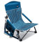 SUNNYFEEL Klapp Strand Stuhl, Camping Falt Sessel Niedrig Garten Stahl 136kg (Blau mit Streifen)