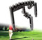MOVKZACV Golf 9 Iron Club Holder Black Universal Durable Tool for 9 Iron Club Golf Clubs Holder Standing Rack Bracket,Golf Club Organizers Shafts Holder Fits Any Size Bags(size:25x23x4.5cm)