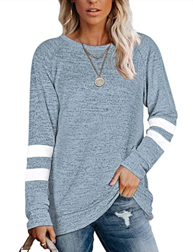 MOLERANI Sweatshirt Damen Rundhals Langarm Pullover Oberteile S-2XL