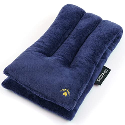SHIFA4U Bolsas de trigo para microondas para cuello y hombro, almohadillas de calor reutilizables para microondas para aliviar el dolor en músculos, articulaciones, espalda y calambres, paquete de