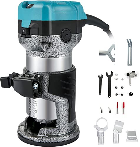 VEVOR Rifilatore Fresatrice Verticale per Legno Elettrica, 220V 710W Velocità 13000-33000 RPM Fresatrice Rifilatore Multifunzione per Scanalatura del Legno, Formatura di Bordi, Intaglio del Legno