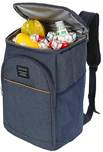 GOYADA 18L 24Cans Cool Bag Rucksack Backpack, Insulated Food Drink Cooler Bag Backpack Rucksack for Men Women, Large Cooler Rucksack for Picnic, Fishing, Camping, Family Outdoor, Travel, BBQ