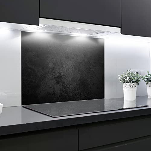 Crédence en verre trempé résistant à la chaleur - Décoration - 90 x 65 cm - Épaisseur 4 mm - Parfait derrière les cuisinières à gaz, céramique et induction - Facile à nettoyer et à suspendre
