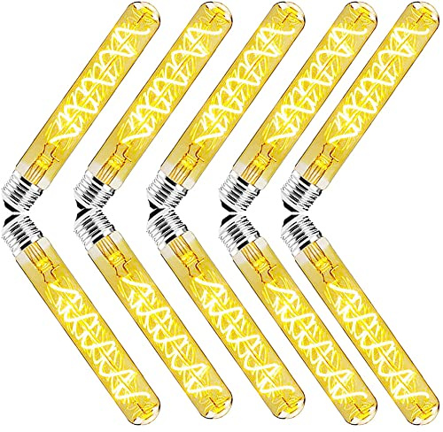 BANGSHUO 10 Stück E27 6W T30-185mm LED Edison Vintage Filament Dimmbare Röhrenlampe (60W Halogenbirne Äquivalent) E27 Retro Röhre 600LM Warmweiß 2700K Decorative Edison Lamp