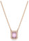 Swarovski Millenia Collana, con ZirconiaSwarovski a Taglio Ottagonale, Placcato in Tonalità Oro Rosa, Viola