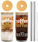Tasse à Café Glacée Anion Mason Pot 24oz Avec Couvercle Et Paille Gobelet à Large Bouche Gobelet à Boire Réutilisable Smoothie Bouteille D'eau Margarita Jus Cocktail Agence De Voyage Home Pack of 2