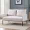 Wahson Sofa 2 Sitzer Couch mit Lehne, gepolsterter Sessel Loungesofa Stoffsofa Metallrahmen, Doppelsofa für Wohnzimmer Empfang Café 120 x 76.5 x 80 cm